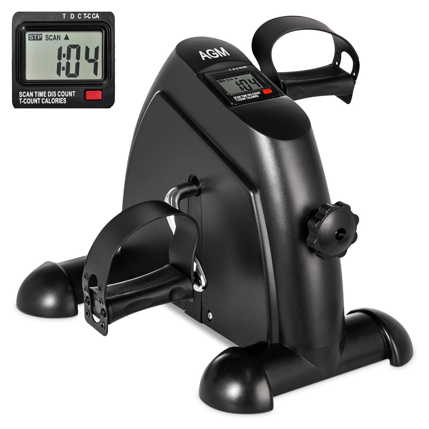 Compact Fitness Bike with LCD Display for Arm and Leg Training - AGM Home Trainer