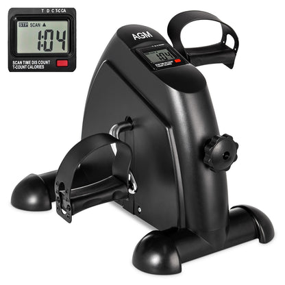 Compact Fitness Bike with LCD Display for Arm and Leg Training - AGM Home Trainer