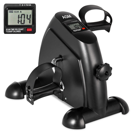 Compact Fitness Bike with LCD Display for Arm and Leg Training - AGM Home Trainer