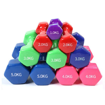 Fitness Dumbbell Set (2Kg, 2.5Kg, 3Kg) - Non-Slip Weights for Men and Women