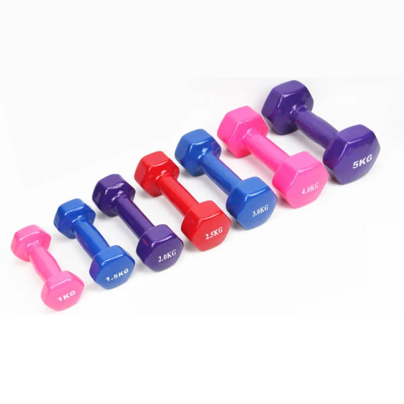 Fitness Dumbbell Set (2Kg, 2.5Kg, 3Kg) - Non-Slip Weights for Men and Women